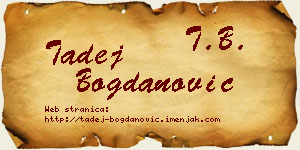 Tadej Bogdanović vizit kartica